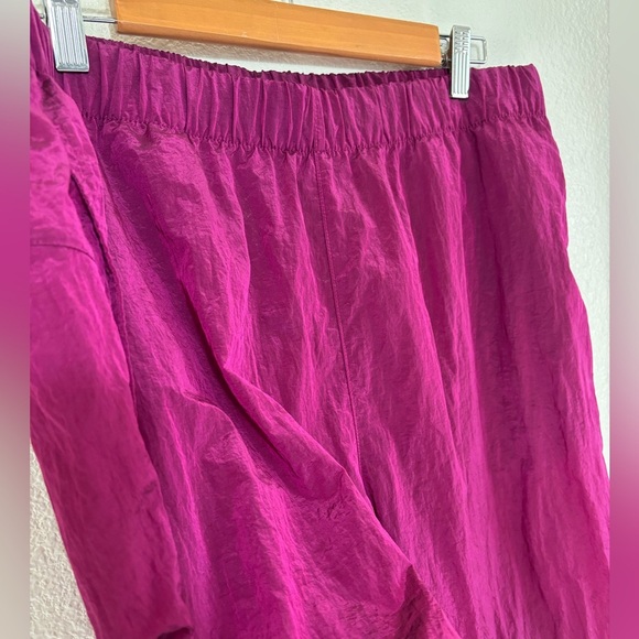Gap Fit Fuchsia Lightweight Lustre Windbreaker High Rise Jogger Pants Size XL - Picture 2 of 6